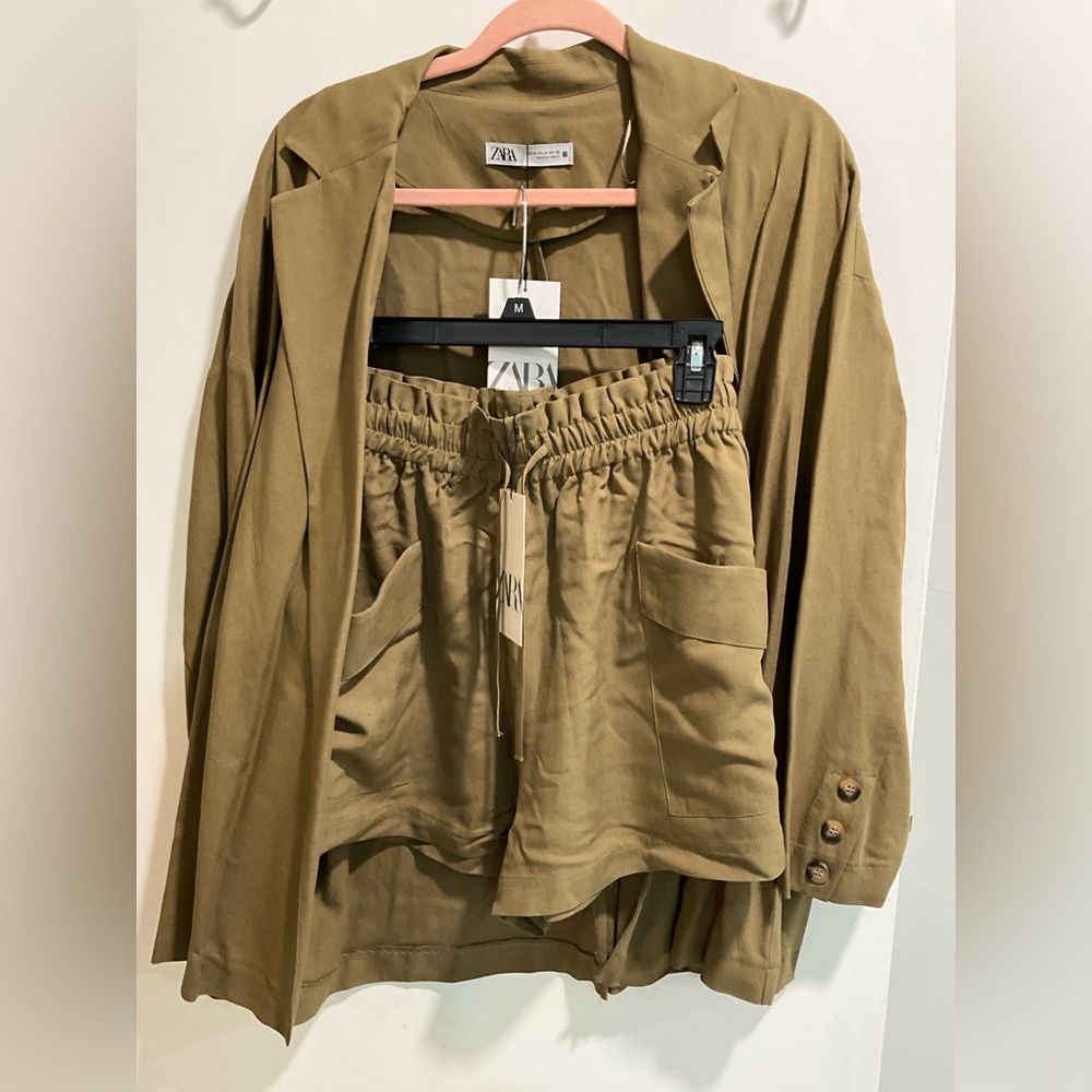 Two piece casual summer green short set